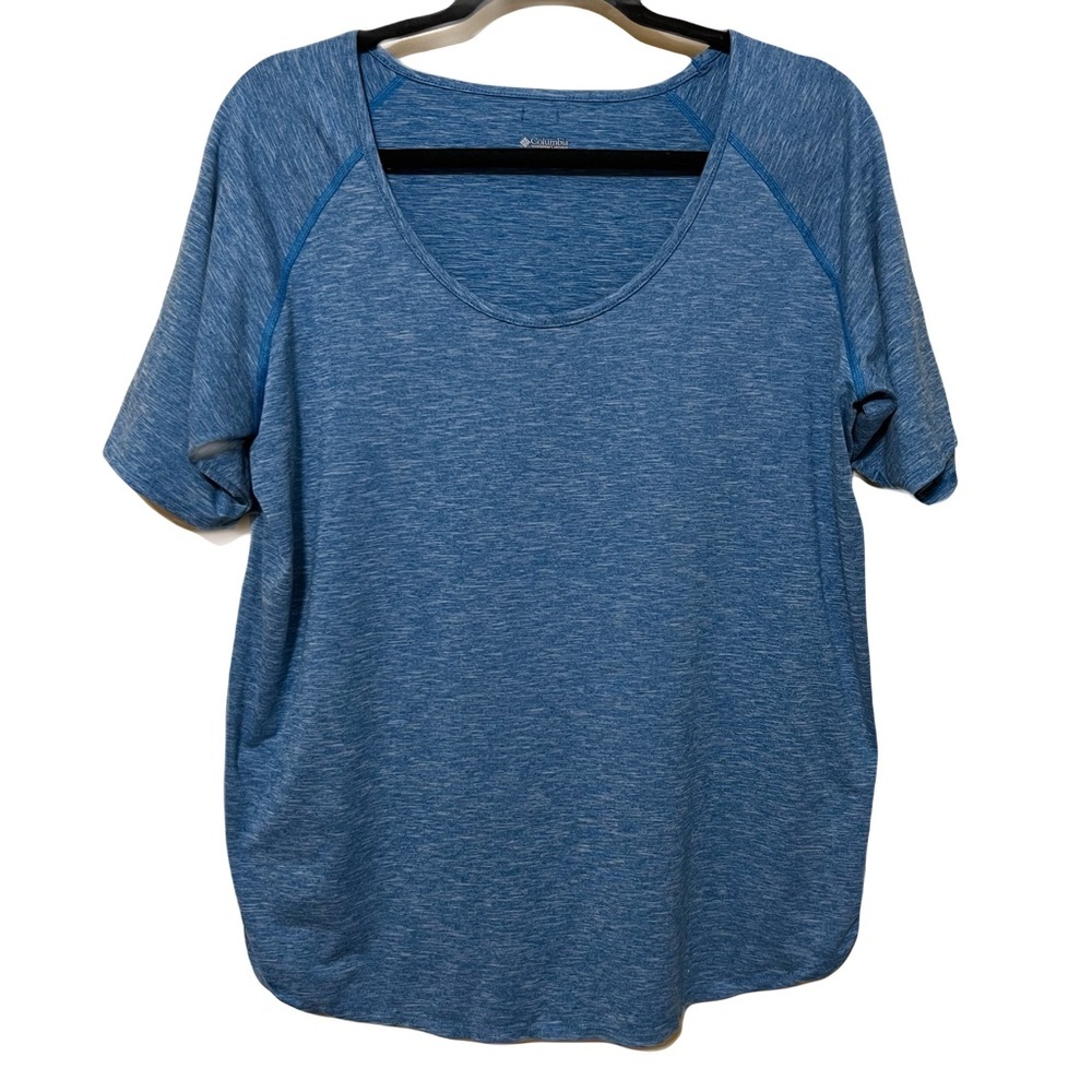 Columbia Short Sleeve T-Shirt Women’s L Blue Round Neck Tee